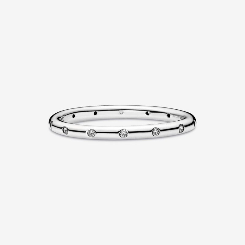 Anello a fascia scintillante semplice