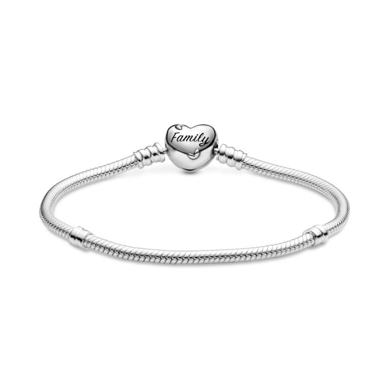 Bracciale Pandora Moments con maglia snake, chiusura a cuore e albero della vita