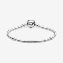 Bracciale Pandora Moments con maglia snake, chiusura a cuore e albero della vita