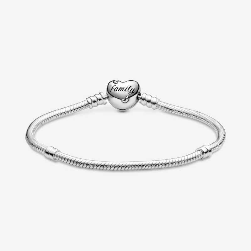 Bracciale Pandora Moments con maglia snake, chiusura a cuore e albero della vita