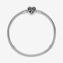 Bracciale Pandora Moments con maglia snake, chiusura a cuore e albero della vita