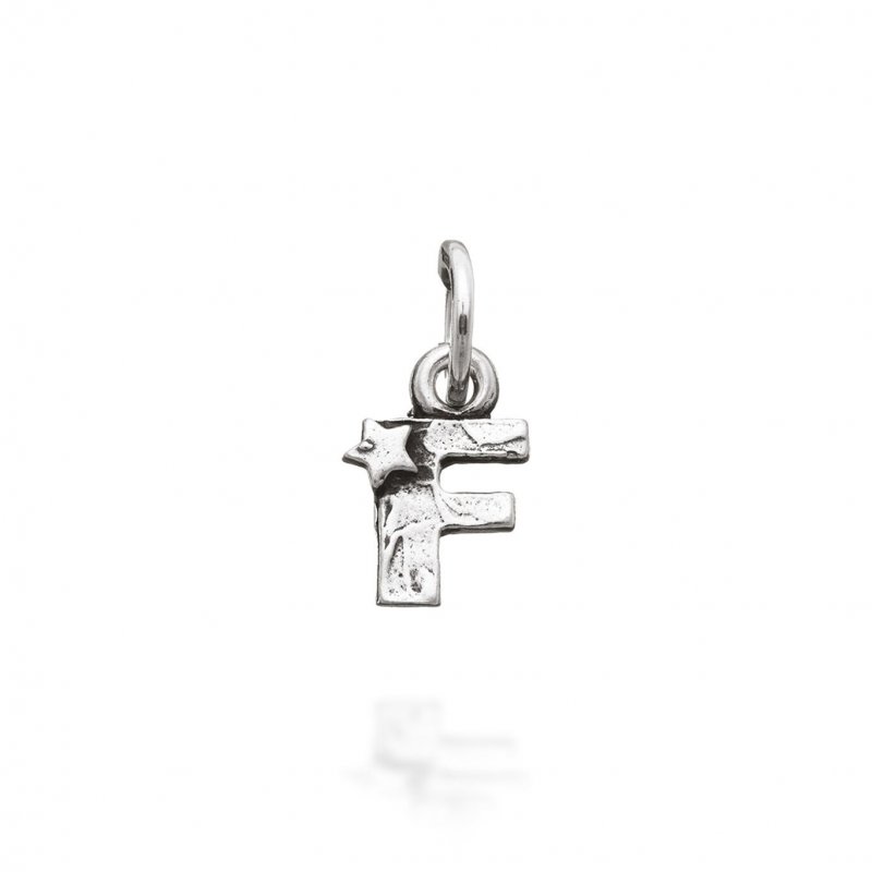 Giovanni Raspini - Charm "F" Con Stelle - Argento