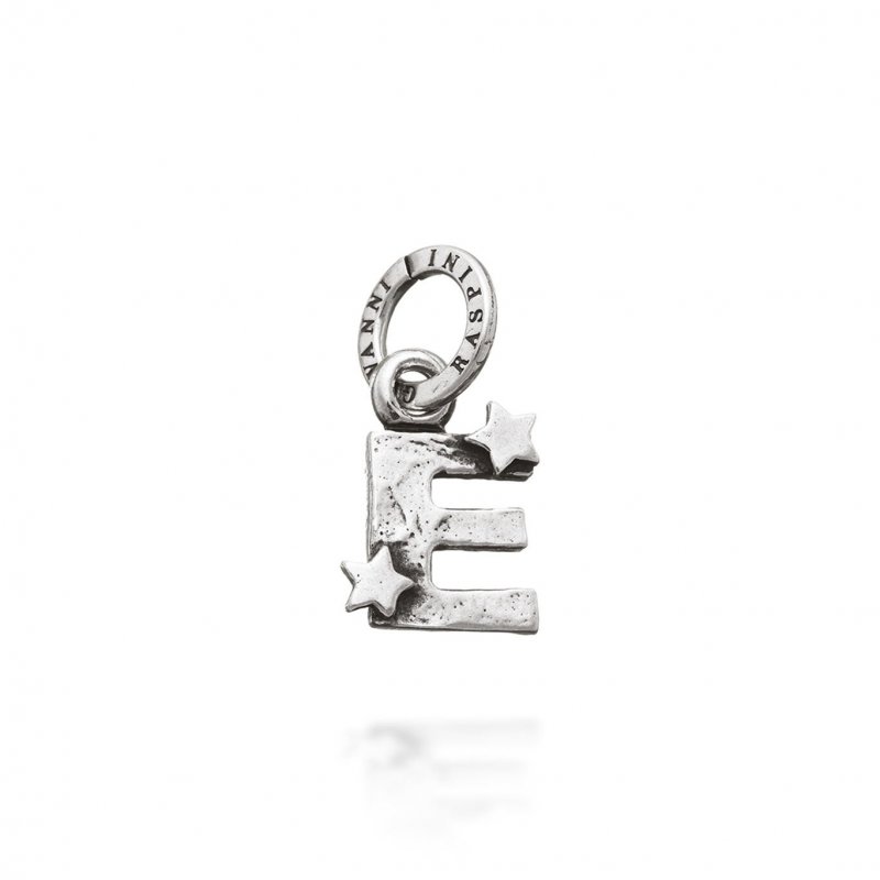 Giovanni Raspini - Charm "E" Con Stelle - Argento