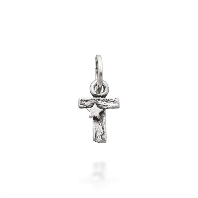Giovanni Raspini - Charm "T" Con Stelle - Argento