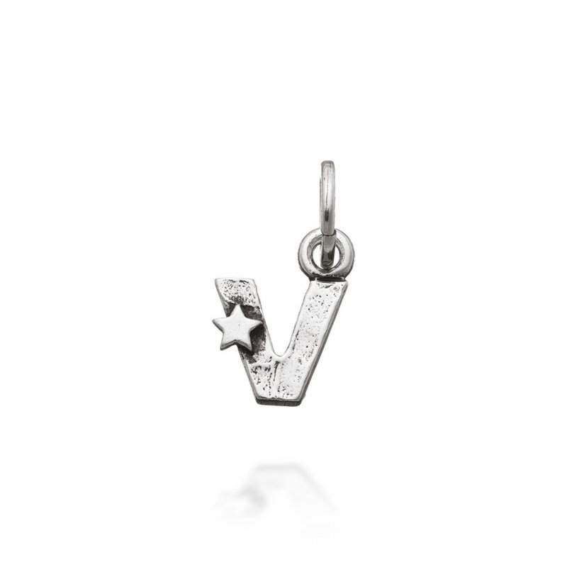 Giovanni Raspini - Charm "V" Con Stelle - Argento