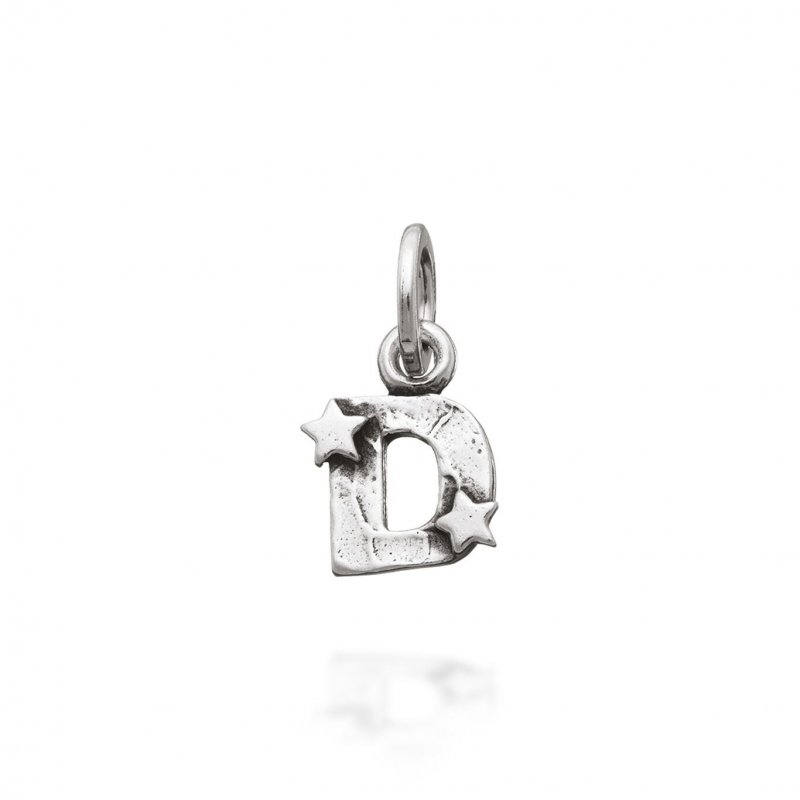 Giovanni Raspini - Charm "D" Con Stelle - Argento