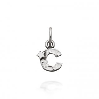 Giovanni Raspini - Charm "C" Con Stelle - Argento