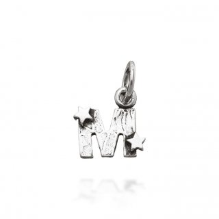 Giovanni Raspini - Charm "M" Con Stelle - Argento