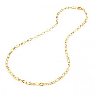 Collana Maglia Ovale Martellata
