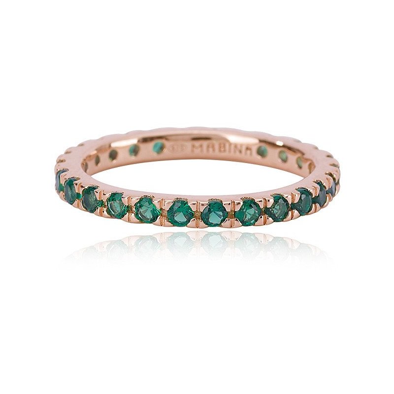 Mabina - Anello Donna - Argento 925 - Smeraldo