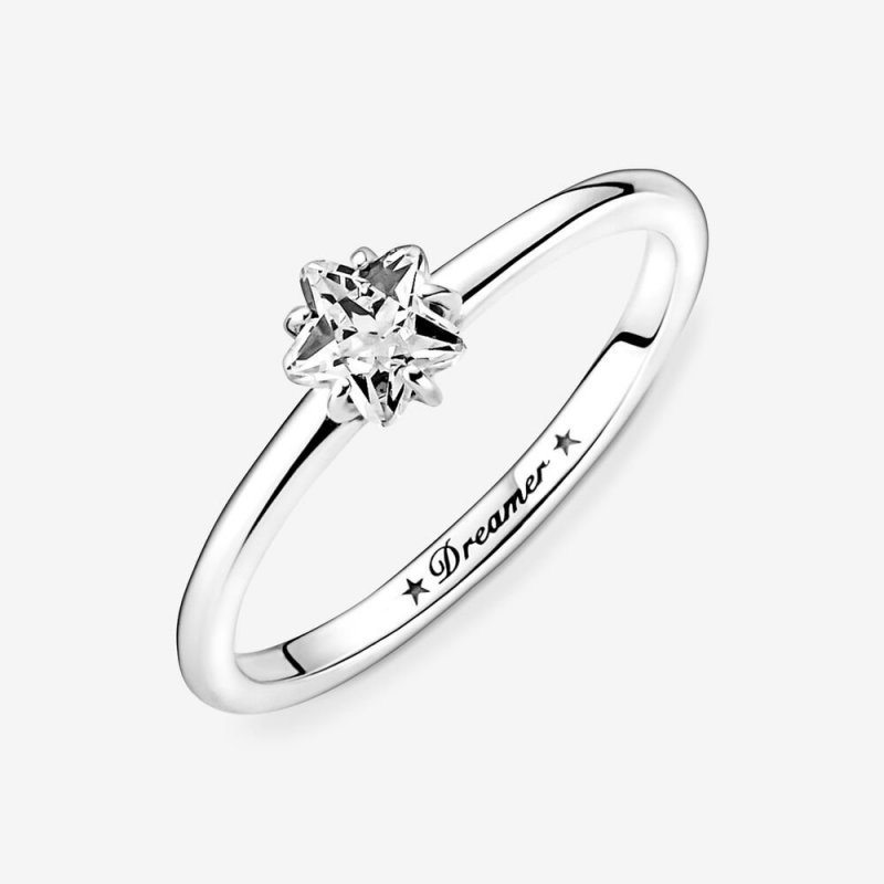 Anello Solitario Stella Celeste