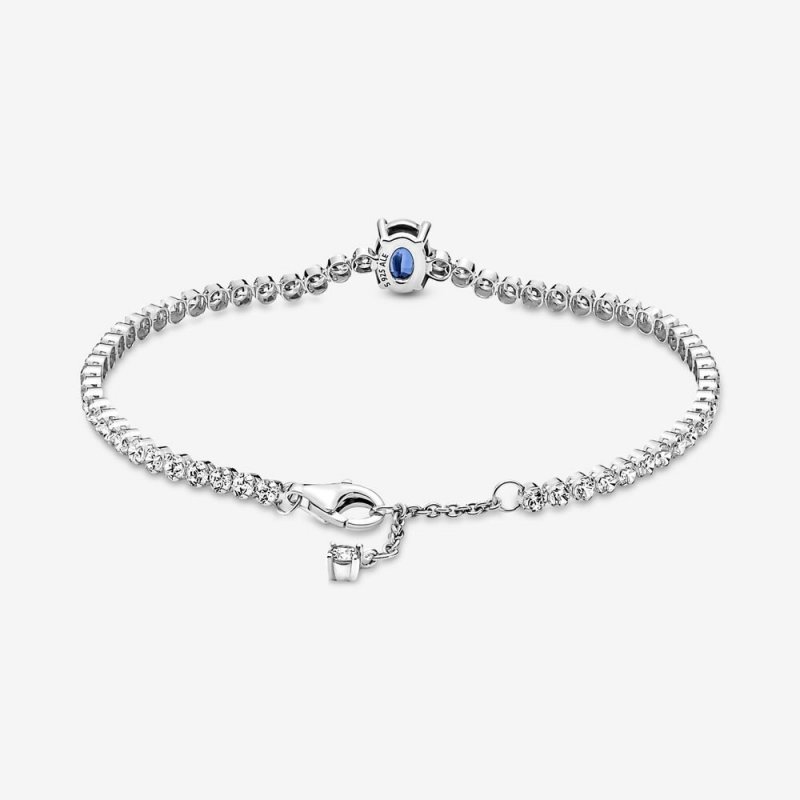 Bracciale Tennis Con Pietra Blu