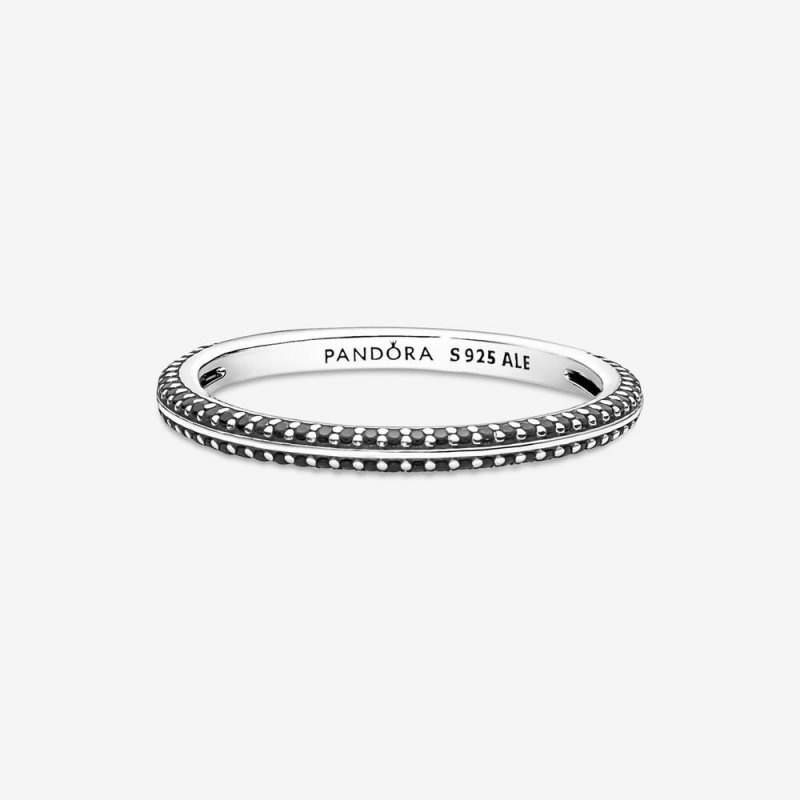 Anello Pietre Nere Pandora Me