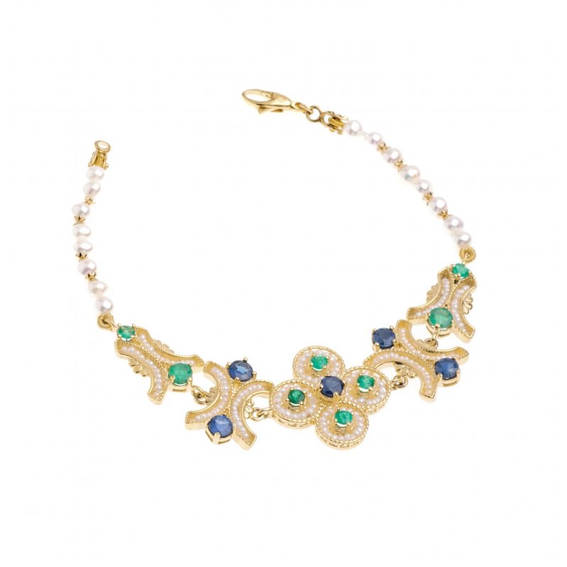 Gerardo Sacco - Bracciale Oro - Perle Preziose