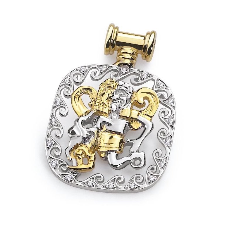 Gerardo Sacco - Ciondolo Gorgone - Oro - Diamante
