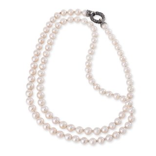 Gerardo Sacco - Collana Mod Chanel - Argento - Perle