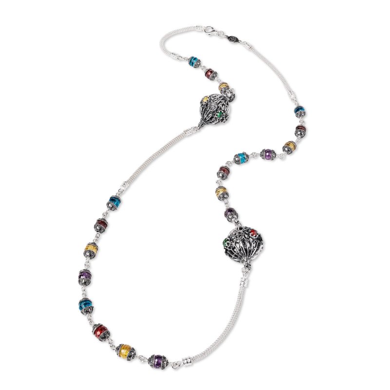 Gerardo Sacco - Collana Trottole - Argento - Zirconia