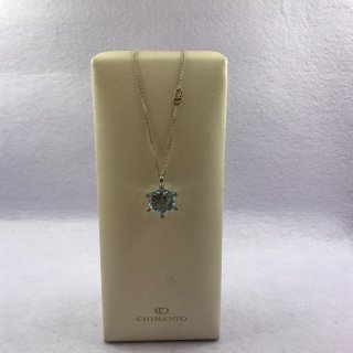 Chimento - Collana Donna - Oro Bianco - Acquamarina