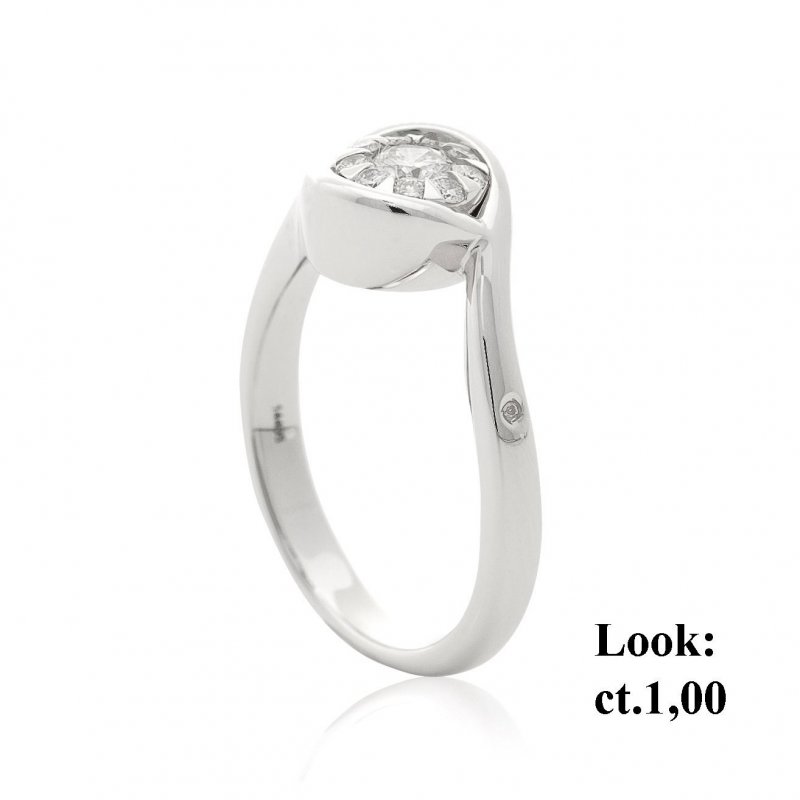 Chimento - Anello Solitario - Oro Bianco - Diamante