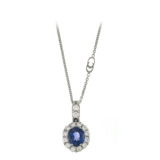 Chimento - Collana Princess - Oro Bianco - Zaffiro
