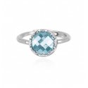 Mabina - Anello Mabina Topazio Azzurro - Donna - Argento