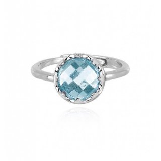 Mabina - Anello Mabina Topazio Azzurro - Donna - Argento