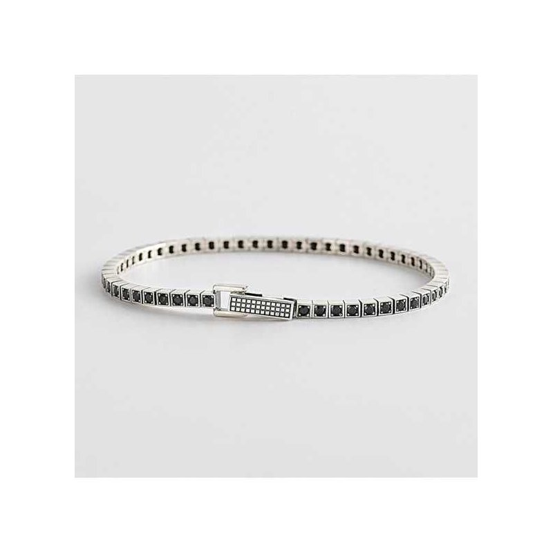Mabina - Bracciale Tennis Uomo - Argento - Zirconi