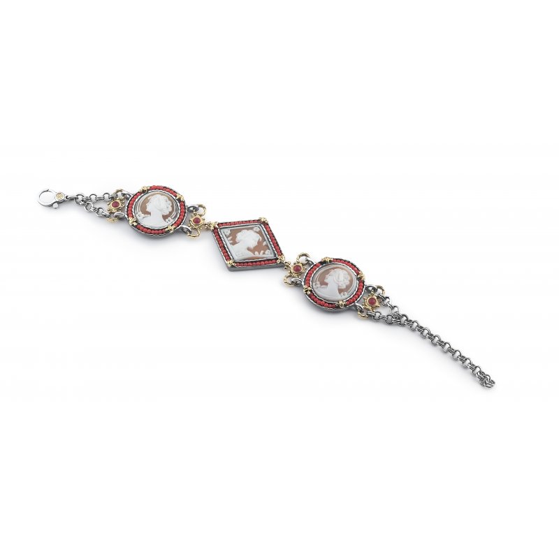Gerardo Sacco - Bracciale Cammei - Corallo - Perla