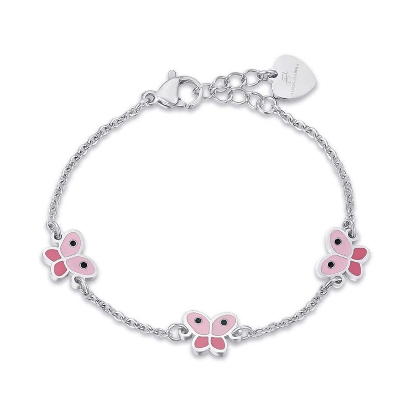 Bracciale Junior  In Acciaio Con Farfalle