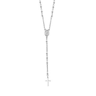 Collana Rosario In Acciaio Con Sfere In Acciaio