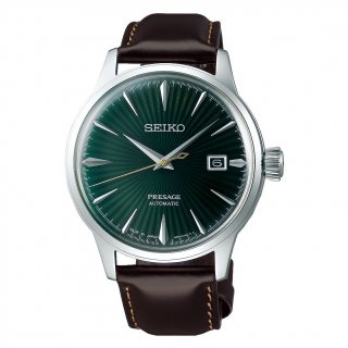 Seiko - Presage Cocktail - Automatico - Quadrante Verde - Pelle
