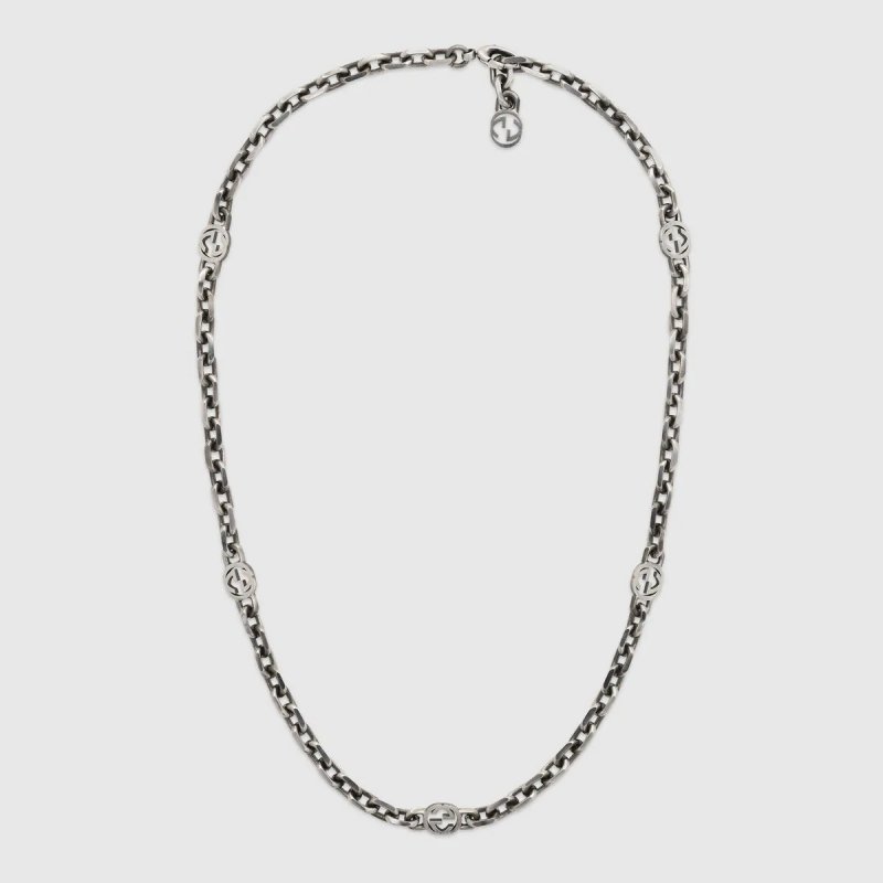 Collana In Argento Con Gg