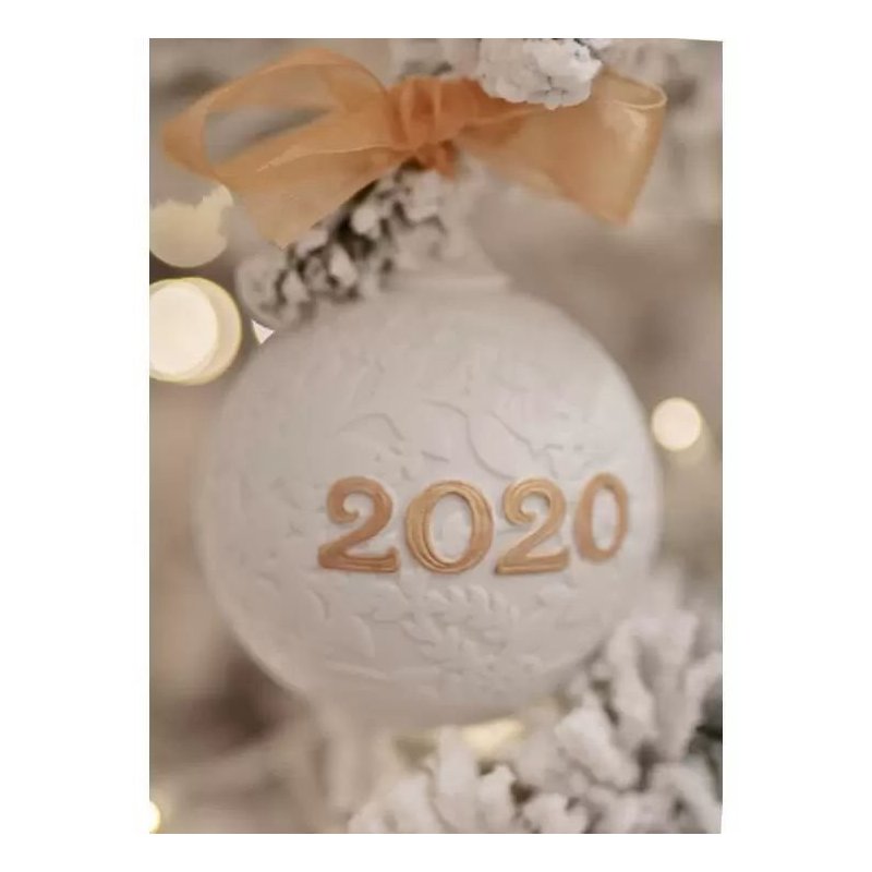2020 Palla di Natale. Dorato lucido