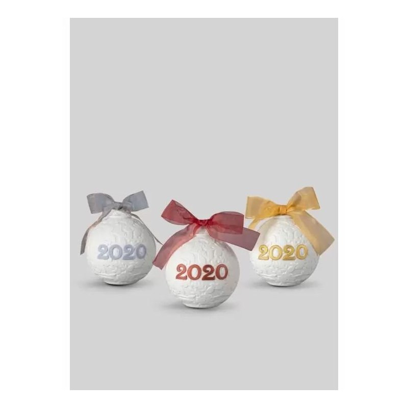 2020 Palla di Natale. Dorato lucido