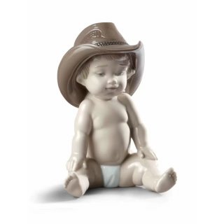 Figurina Bimbo con cappello da cowboy