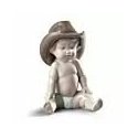 Figurina Bimbo con cappello da cowboy
