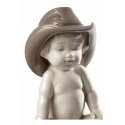 Figurina Bimbo con cappello da cowboy
