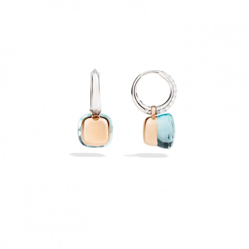 Pomellato - Orecchini Nudo - Oro Bianco - Topazio