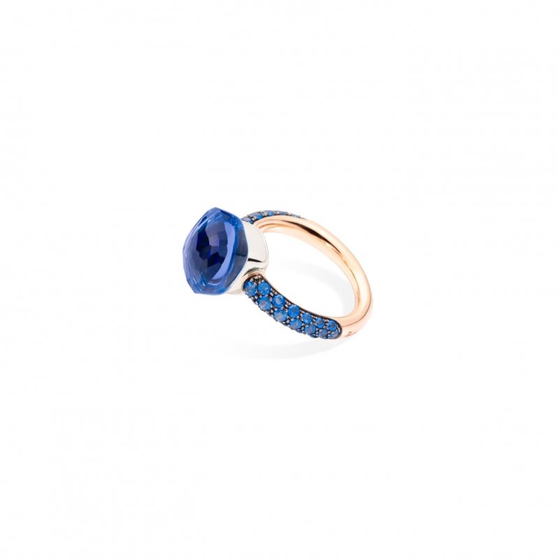 Pomellato - Anello Nudo Deep Blue - Oro Rosa