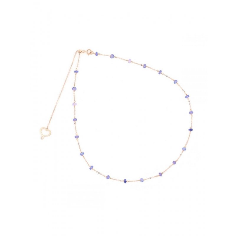 Maman Et Sophie - Girocollo Drops - Oro Rosa - Tanzanite