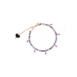 Bracciale Azzurro Con Tanzanite E Rubellite
