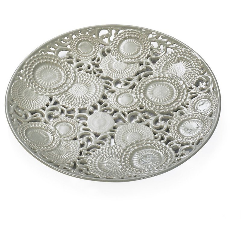 Henriette - Centrotavola Grigio Ø43 - Ceramica
