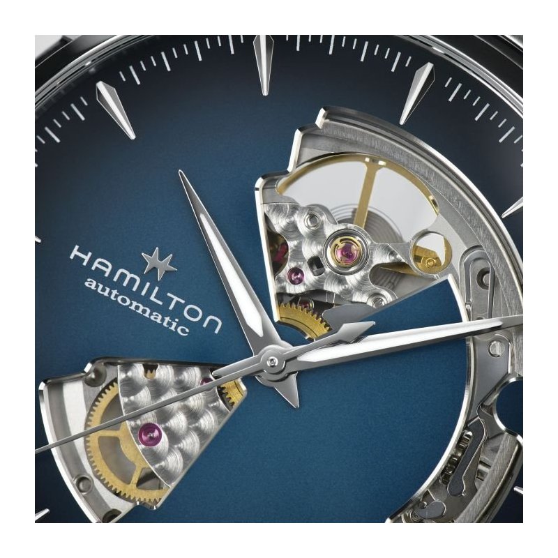 Hamilton - Jazzmaster Open Heart - Acciaio - Blu