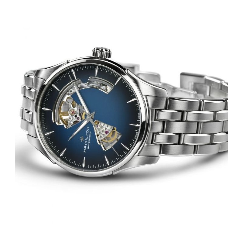 Hamilton - Jazzmaster Open Heart - Acciaio - Blu