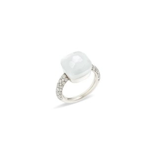 Pomellato - Anello Nudo - Oro Bianco - Adularia