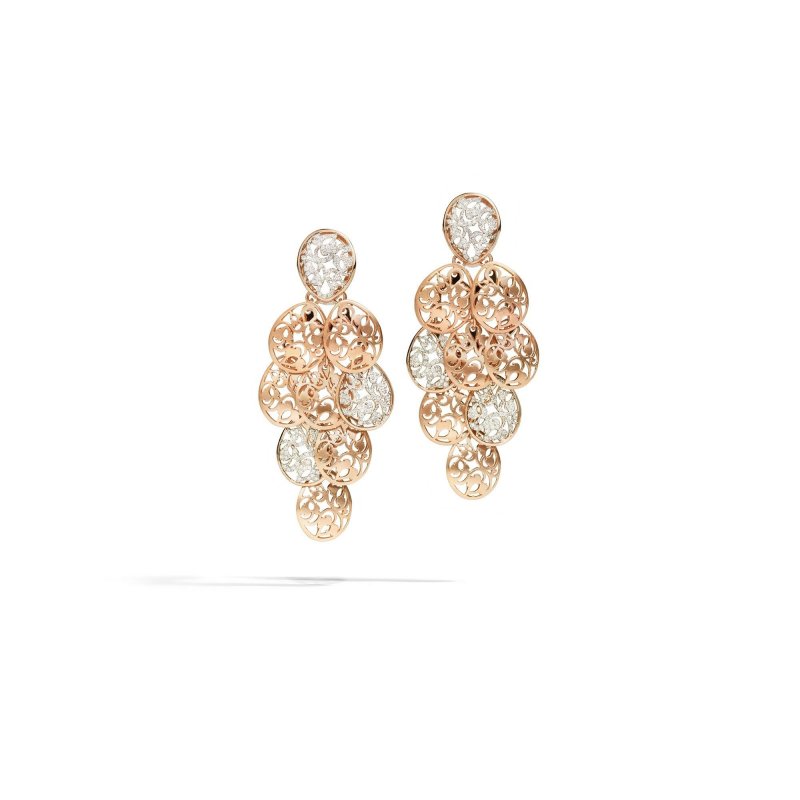 Pomellato - Orecchini Arabesque - Oro Rosa - Diamanti
