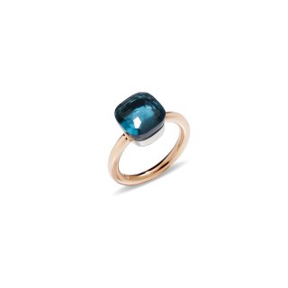 Pomellato - Anello Nudo - Oro Rosa - Topazio Blu