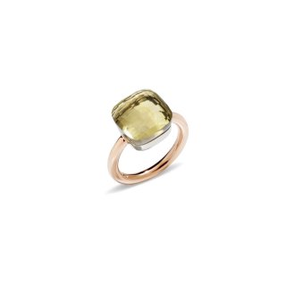 Pomellato - Anello Nudo Maxi - Oro Rosa - Quarzo Lemon