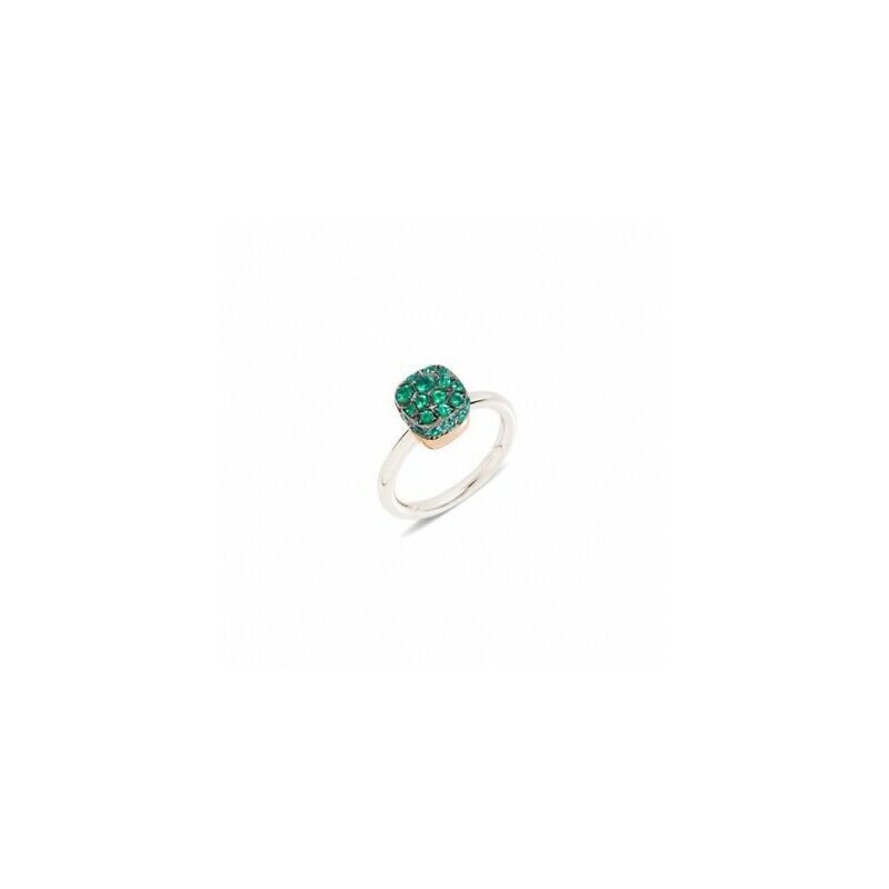 Pomellato - Anello Nudo - Oro Bianco - Smeraldi