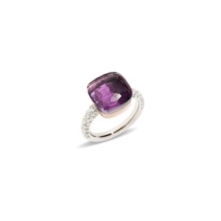 Pomellato - Anello Nudo - Oro Bianco - Ametista